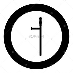 圆形黑色矢量插图平面样式简单图