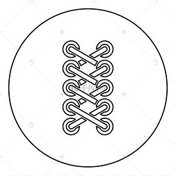运动鞋鞋带绑鞋带紧固绳缝合概念