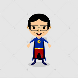 超级英雄卡通人物头像矢量图形艺