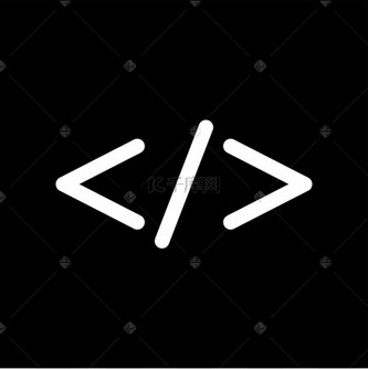 符号代码白色图标. 符号代码是白色图标.