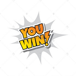 you win comic speech bubble 卡通游戏资17