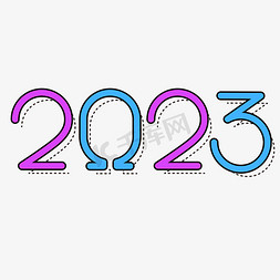 2023孟菲斯波普风卡通简约线框字