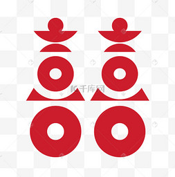 人民币符号结婚囍字喜庆双喜手机打车橘黄色出租车女士结婚喜字红色喜