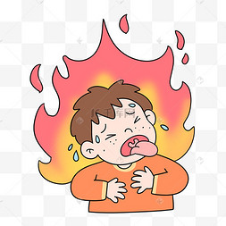 嗓子新冠后遗症表情包防疫抗疫疫情呕吐身体不适健康问题疾病鼻炎打