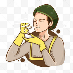 闻花香小老鼠白鼠老鼠吃货美食老鼠可爱小动物背影动物学生姓名牌卡通