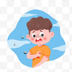 痒痒男孩红色防蚊图标灭蚊拍拍蚊子女孩123456···14下一页到页确定