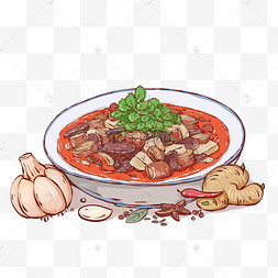 老北京美食卤煮火烧羊杂汤毛血旺