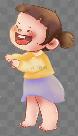 孙女兔子新年快乐新春兔子烟花重阳节爷孙情陪伴老人绿色系卡通手绘免