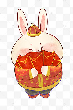 兔年新春春节新年卡通兔子发红包