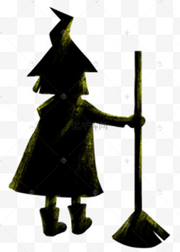 万圣节魔女背影