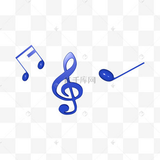 3dc4d立体音符高音谱号