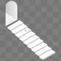 白色楼梯阶梯