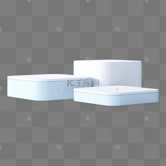 简约风展台立体几何白色c4d