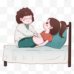 妇科检查孕妇体检孕检检查护理妇科孕妇体检孕检产检医疗场景孕妇体检