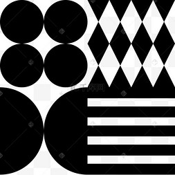 黑白潮流几何分型底纹