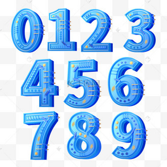 数字1图标艺术字设计图片-千库网