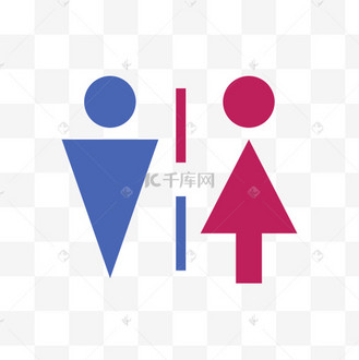 厕所卫生间洗手间标识图标
