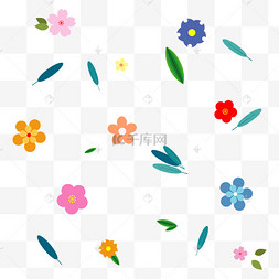 五彩花朵花卉底纹