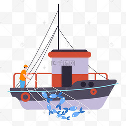 捕鱼素材图片