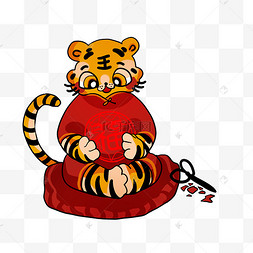 母老虎春节剪纸红金喜鹊燕子鸟儿红色牛年剪纸窗花卡通2021牛年灯笼