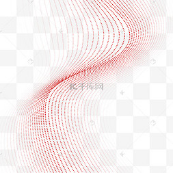 红色曲线波点渐变弥散底纹