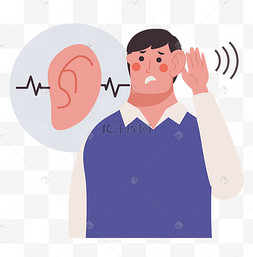 卡通聋人残疾人国际聋人日聋人残疾人国际聋人日听不见聋人残疾人老人