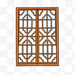中国古风雕花镂空窗户门窗边框