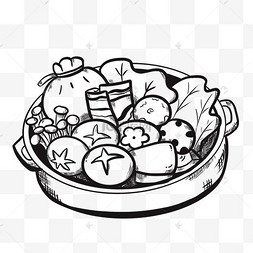 美食线描集合