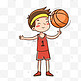 球类运动打篮球男孩