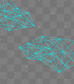 感纹路蓝色科技线条球体紫色背景边框素材六边形线条装饰渐变几何线条