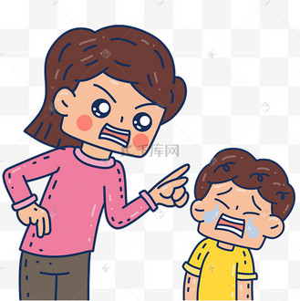 家庭教育不打小孩卡通动图gifgif动态图片下载-千库网