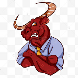 牛人卡通牛