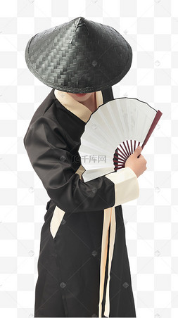 俠客男士手拿扇子