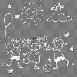 简笔画元素扁平城市建筑底边卡通爆炸对话框商用会话气泡黑白简笔元素