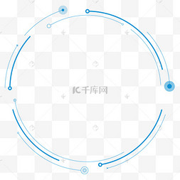 浅蓝色科技弧线圆环