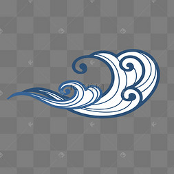 云纹和风png免抠水