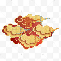 敦煌古典祥云边框中式云纹祥云底边国潮海浪新中式国潮风祥云植物中式