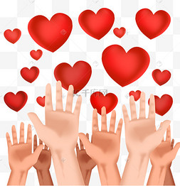 手势女生节护士新型冠状病毒手举爱心的医护人员捧心武汉加油爱心医生