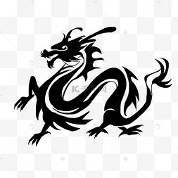 黑色翔龙花纹