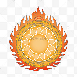 火焰佛像背光
