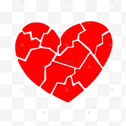 破碎的心分手伤心的情侣亚健康抑郁症心理疾病垃圾中风抑郁症心理疾病