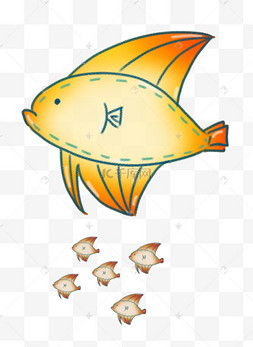 鱼妈妈和一群小鱼