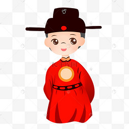 宋朝大宋皇帝卡通手绘q版古代武侠魔教教主psd免抠古代人物古人汉服