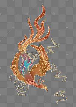 金红凤凰中国古典神兽