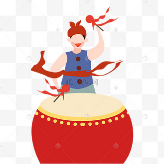 卡通敲鼓打鼓乐器文化动图gif