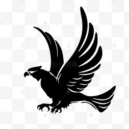 鸟类黑色剪影飞翔鸟黑色剪影飞鸟剪影成群结队森林动物剪影复古.