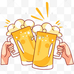红酒杯干杯的插画碰杯的香槟酒干杯酒杯图标矢量图玻璃杯啤酒棕色饮料