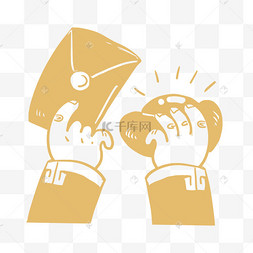 新年春节手捧福袋金币矢量图春节手拿吉祥物手拿吉祥物春节手拿元宝