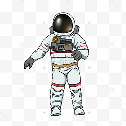 宇航员手绘卡通太空宇航员矢量坐火箭的宇航员火箭发射飞行员航天中国