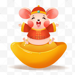 可爱的小老鼠,滑稽的老鼠吉祥物和老鼠偷走奶酪病媒可爱老鼠矢量素材